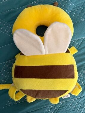 Yellow Bee Plush Head Support Pillow for Kids